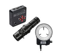 Lab Microscope Accessories Full HD 48MP 2K 1080P 60FPS Industry Camera Microscope Magnifier(Camera 500X lens LED)