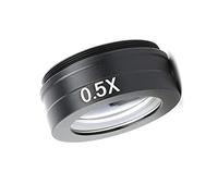 Lab Microscope Accessories Microscope Auxiliary Lens 43mm Diameter Auxiliary Barlow Objective Glass Lens For 10A 180X-300X Zoom C-Mount Microscope Camera Industry Video Camera Lens (Color : 0.5X)