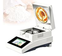 Lab Moisture Analyzer, High-Precision Sensor, 4 Unit Conversions, Aluminum Shell, Annular Lamp Heating, Overload Protection, Fast Test for Grain, Plastic, Farm Materials(100g)