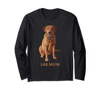 Lab Mum Fox Red Yellow Labrador Retriever Dog Lover Gift Long Sleeve T-Shirt