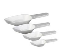 Lab Plastic Flat Bottom Weighing Scoop Measuring Spoon Scale 4Pcs Sampling Spoons Laboratory Supplies for Sampling and Weighing Materials