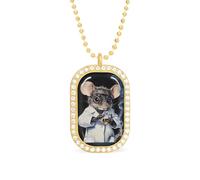Lab Rat Custom Photo Necklace Personalized Picture Pendant Memory Jewelry for Women