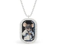 Lab Rat Custom Photo Necklace Personalized Picture Pendant Memory Jewelry for Women