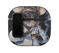 Lab Rat Cute Case Compatible with AirPods 4 Protective Cover with Automatic Lock