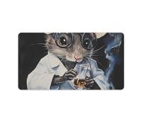 Lab Rat Cute Gaming Mousepad Rubber Base Desk Mat for Home Office Laptop Computer