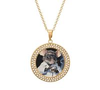 Lab Rat Personalized Picture Necklace Photo Pendant Custom Memorial Jewelry for Women