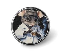 Lab Rat Round Lapel Pin Button Brooch Tie Badge Elegant Hat Clothing Jewelry Accessories