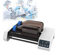 Lab Roller Mixer, 4 Rollers Digital Reagent Bottle Shaker, Adjustable Speed 20-80rpm, Applicable Specifications Φ45-100mm, for Chemical Biological Laboratory
