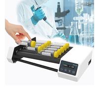 Lab Roller Mixer Orbital Rotator Shaker with 6/8 Rollers, Timer Mode Adjustable Speed 20-80rpm, Rolling and Swinging Two Modes, LED Digital Display,RM-8H