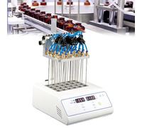 Lab Sample Evaporator & Nitrogen Concentrator, Adjustable Height, Copper Quick Connector, Time & Temperature Control, Ideal for Lab Use, Efficient Sample Purging & Concentration