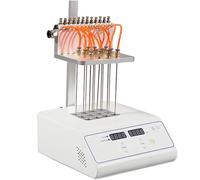 Lab Sample Evaporator, Nitrogen Sample Concentrator with Adjustable Height, Dry-Type Nitrogen Purge Concentrator, Copper Quick Connector, Time & Temperature Settings for Analysis & Testing(12 Holes)