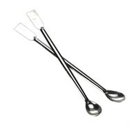 Lab Sampling Reagent Spoon Stainless Steel 2 in 1 Double Head Laboratory Mixing Spatula 200mm 2 Pcs
