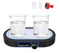Lab Shaker, Dual Position Magnetic Stirrer 2×500mL with Adjustable Speed 50-1500 RPM(Nero)