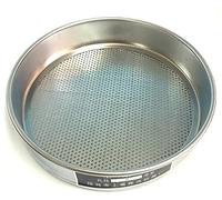 Lab Sieves, Lab Test Sieve Soil Sieve Horticultural Round Hole 20cm Multiple Apertures Stainless Steel Frame Galvanized Lid Bottom 1 pc(5mm)
