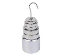 Lab Slotted Mass Set, 200g/50g/20g/10g, Metal Chrome Plated Calibration Weights with Hanger and Storage Box for Laboratory Classroom Research