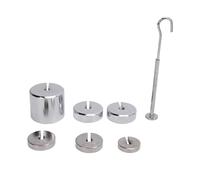 Lab Slotted Mass Set Chrome Plated Steel High Accuracy Slotted Weights for Classroom Research Science Experiments 200g 50g 20g 10g with Hanger Storage Box