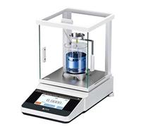 Lab Solid Analytical Balance, Liquid Density Tester, High Precision 0.0001g(0.1mg), With Draft Shield, Can Percentage Weighing, Parts Counting, For Pharmacy, Lab, Jewelry(220g)