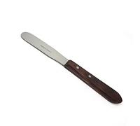 Lab Spatula Wood Handle Made of Stainless Steel with 4" Polished Blade for Multipurpose Lab Use Plaster Alginate Mixing Modeling Laboratory Carvers