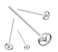 Lab Stainless Steel Stirring Rod 304 Stainless Steel Stirring Paddle Lab Overhead Rod Set, 4 Pieces, Multiple Sizes(60x8x400mm)