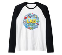 Lab Story Day Funny Cartoon Design tee Raglan Baseball Tee