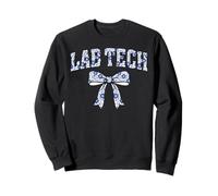 Lab Tech Blue White Floral Pattern LAB TECH Sweatshirt