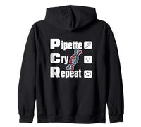 Lab Tech DNA Technician Molecular Biology Pipette Science Zip Hoodie