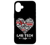 Lab Tech Heart Funny Medical Laboratory Technician MLA Case for iPhone 16 Plus