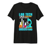 Lab Technician Design for Microbiology Tech - Solve Problems Premium T-Shirt