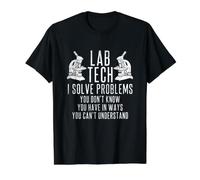 Lab Technician Design for Microbiology Tech - Solve Problems Value Graphic T-Shirt, Men, Black, XL