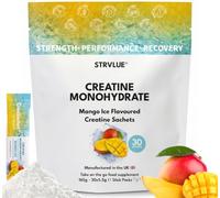 Lab Tested Creatine Monohydrate Powder | Mango Ice Flavour | 30 Travel Sachets | Ultra-Fine Micronised | Zero Sugar | Supports Muscle Growth, Strength, Recovery & Performance, Cognition, for Men&Women