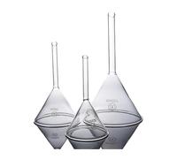 Lab Triangle Glass Funnel - Thicked Borosilicate Glass Funnel for Laboratory Equipment(150mm 1pc)