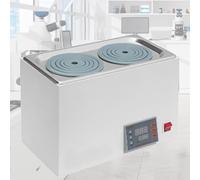 Lab Water Bath 5L/8L/15L Digital Thermostatic Stainless Steel Liner Electric Laboratory Heating Devices Timing Function, for Lab, Biological Experiment 4holes ()