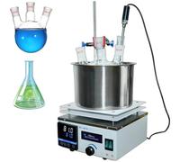 Lab Water & Oil Bath with Magnetic Stirrer, Digital Display, 999min Timer, Max Temp 300℃ for Scientific Research & Experiments