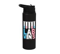 Lab Wins Med Tech Transsexual Transgender LGBTQI Pride Stainless Steel Insulated Water Bottle