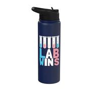 Lab Wins Med Tech Transsexual Transgender LGBTQI Pride Stainless Steel Insulated Water Bottle