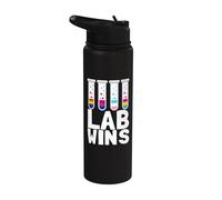 Lab Wins Medical Technologist Test Tubes LGBTQI Pride Stainless Steel Insulated Water Bottle
