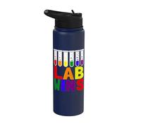 Lab Wins Medical Technologist Test Tubes LGBTQI Pride Stainless Steel Insulated Water Bottle