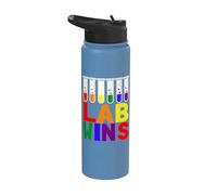 Lab Wins Medical Technologist Test Tubes LGBTQI Pride Stainless Steel Insulated Water Bottle