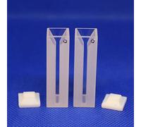 LAB4US Micro Quartz Cuvette cells for Spectrophotometer (2pcs) (2 Clear Sides, 10mm Pathlength, 190-2500 nm Pathlength 10mm; Volume: 0.7 ml; A Non-Sealing PTFE COVER)