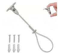 LABAOO Ceiling Shower Curtain Rod Support Kit, 150cm Adjustable Curtain Pole Rail Brackets, Wardrobe Rails and Fittings Suitable for Curved Straight, Corner and L-Shaped, Pipe Bars