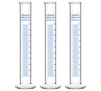 Labasics 3-Pack Borosilicate Glass 100 ml Heavy Wall Graduated Cylinder Measuring Cylinder