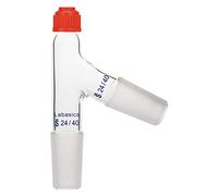 Labasics 3 Way Distilling Thermometer Adapter with 24/40 Joints and Screw Cap for Distillation Apparatus