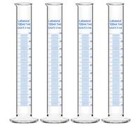 Labasics 4-Pack Borosilicate Glass 100 ml Heavy Wall Graduated Cylinder Measuring Cylinder