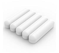 Labasics 5-Pack Stir Bar Set, 20 mm PTFE-Coated Magnetic Stirring Bars White Laboratory Stir Mixer for Stirrers, 5 PK