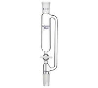 Labasics 50 ml Pressure Equalizing Addition Funnel, Borosilicate Glass Dropping Funnel 24/40 Joint with PTFE Stopcock for Laboratory