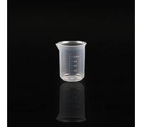 Labasics Beaker Set, Borosilicate Plastic Graduated Low Form Griffin Beakers Measuring Cylinder Lab Jug Bottles Tools For Laboratory 50ml