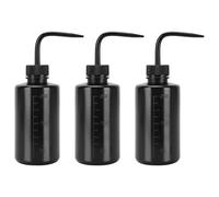 Labasics Black Wash Bottles with Narrow Mouth, Squeeze Rinse Bottle, for Laboratory Fluid Storage and Dispensing, 3 Pack, 250 ml (8 oz)
