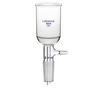 Labasics Borosilicate Glass Buchner Filtering Funnel with Coarse Frit (G1), 43mm Inner Diameter, 57mm Depth, with 24/40 Standard Taper Inner Joint and Vacuum Serrated Tubulation (60ml)