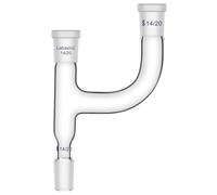 Labasics Borosilicate Glass Distillation Adapter, 3 Way Claisen Distilling Adapter with 14/20 Joints Chemistry Apparatus Lab Glassware