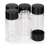 Labasics Clear Glass Sample Vials with Cap, Screw Cap Sample Vials Clear Glass Liquid Sampling Bottle Reagent Bottle with Cap Closure, 20ml / 0.6 oz. Pack of 20 (42 Packs, 10 ml)